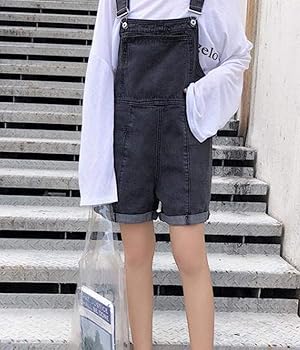 Amazon | [Gergeous] サロペットパンツ レディース ゆったり ショート